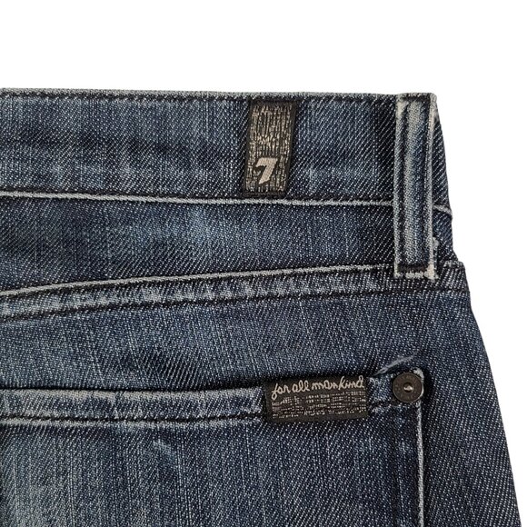 7 For All Mankind Jeans Womens 28 32x24 Straight Leg Medium Wash Low Rise - Picture 7 of 13